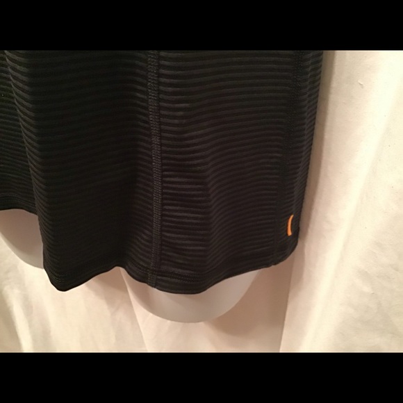 Black Lucy top, lacy detail, EUC, ref. Stripes - Picture 3 of 8